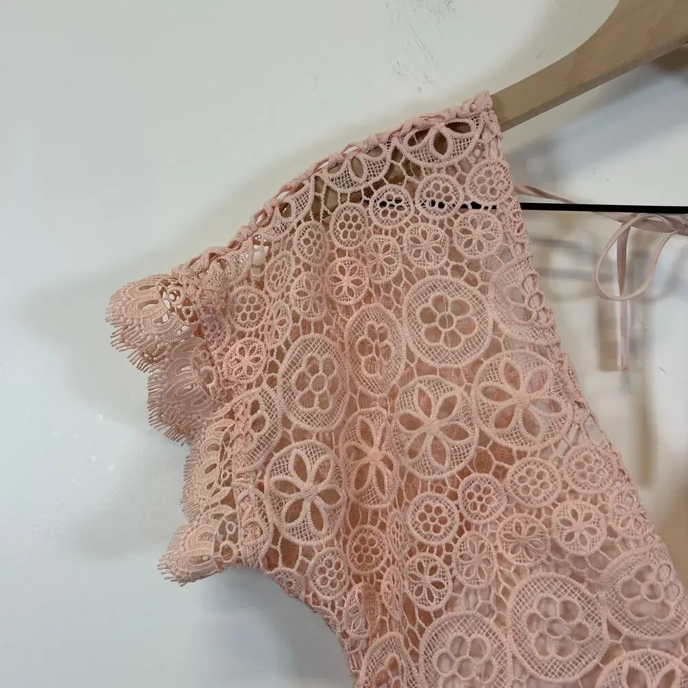 Lovers + Friends Marni Pink Lace Mini Dress Women's‎ Size Small - NWT